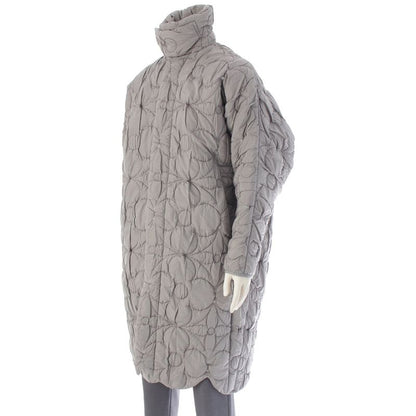 Louis Vuitton Monogram Flower Quilted Long Coat Gray XS