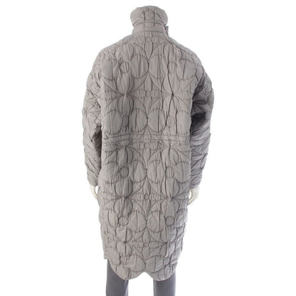 Louis Vuitton Monogram Flower Quilted Long Coat Gray XS