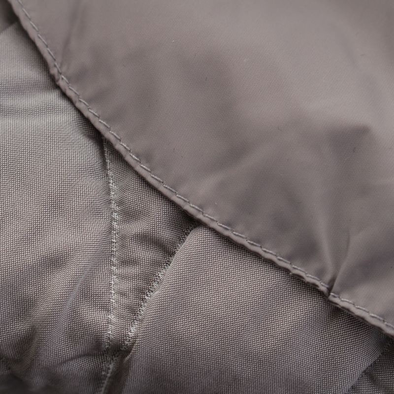 Louis Vuitton Monogram Flower Quilted Long Coat Gray XS