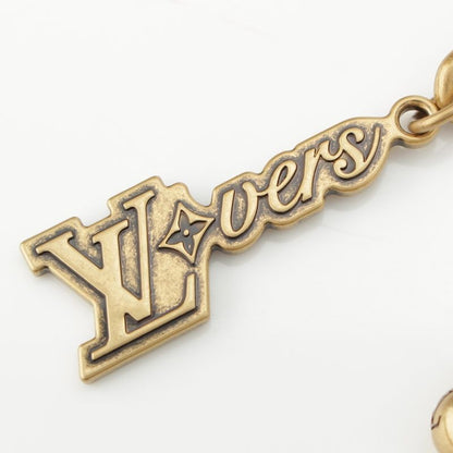 Louis Vuitton Logo Pearl Chain Belt Bag Charm Gold White