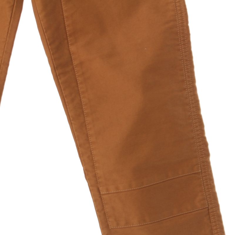 Prada Cotton Moleskin Triangle Logo Damaged Pants Brown
