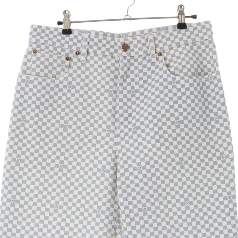 Louis Vuitton Cotton Damier Denim Pants Jeans Lgm