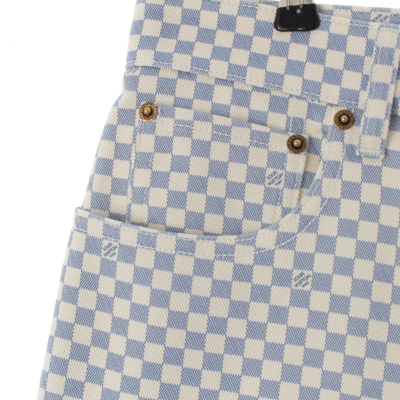 Louis Vuitton Cotton Damier Denim Pants Jeans Lgm