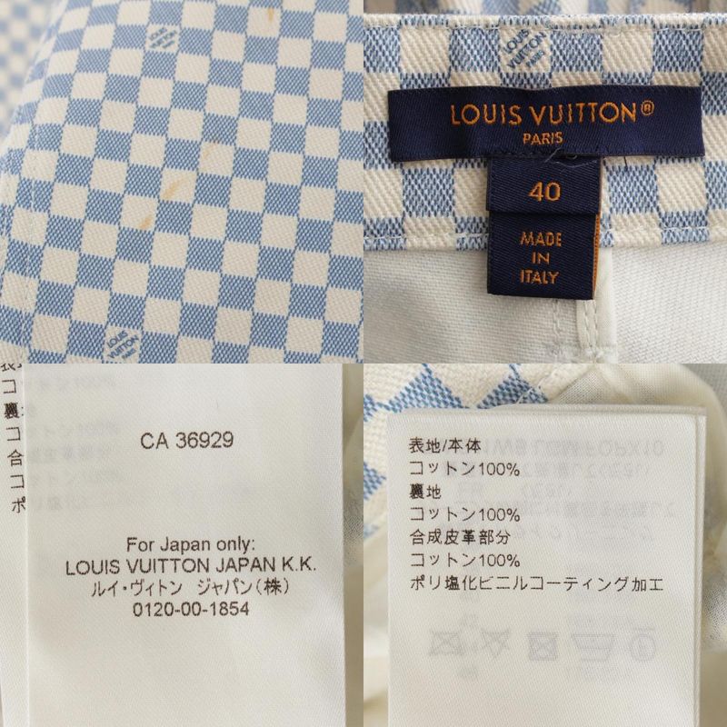 Louis Vuitton Cotton Damier Denim Pants Jeans Lgm