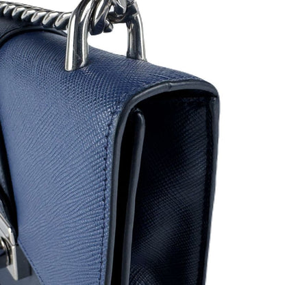 Prada Shoulder Bag Leather Navy