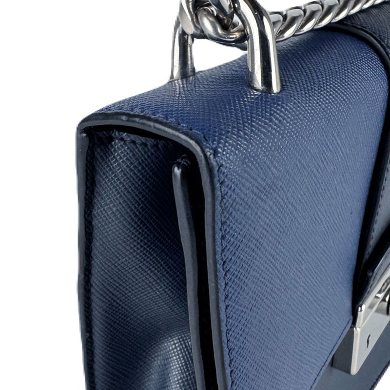 Prada Shoulder Bag Leather Navy