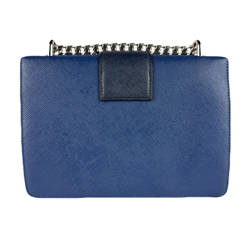 Prada Shoulder Bag Leather Navy
