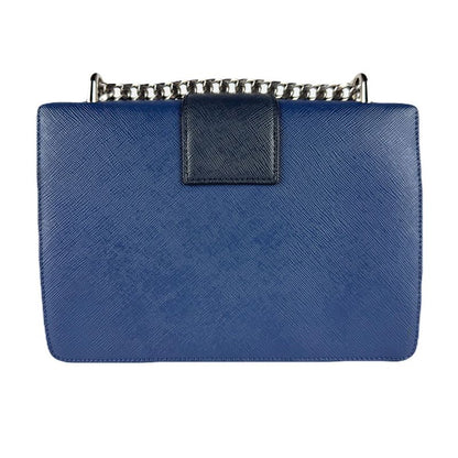 Prada Shoulder Bag Leather Navy