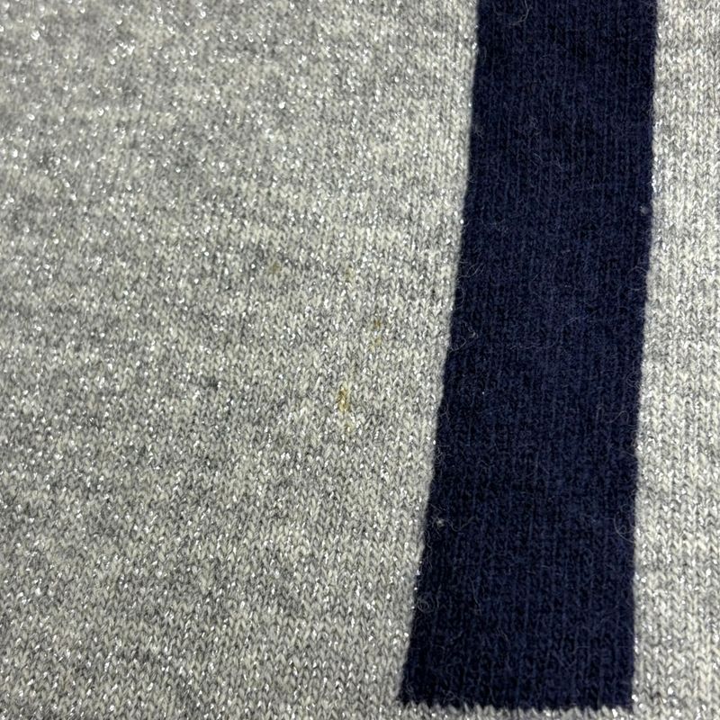Celine Wool Cashmere Macadam Scarf Navy Silver Scarf