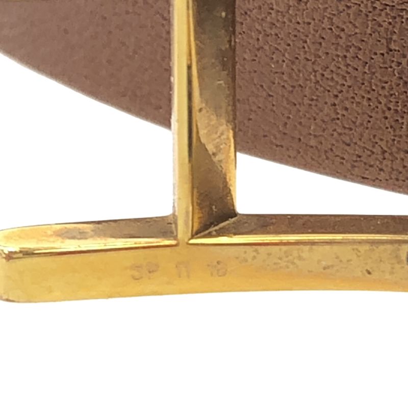 Hermes Behapi Double Tour Leather Bracelet Brown