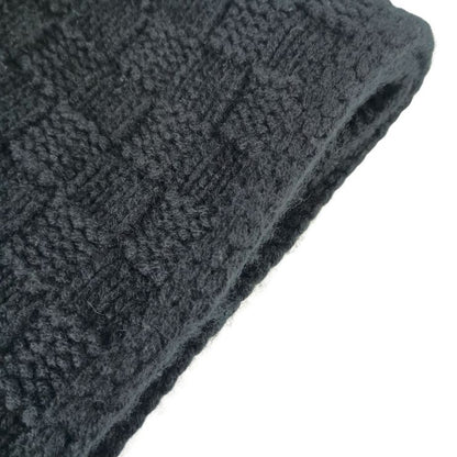 Louis Vuitton Scarf Echarpe Helsinki Black Cashmere Leather Scarf