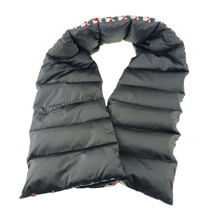 Prada Scarf Nylon Padded Scarf Black White Red