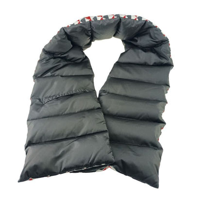 Prada Scarf Nylon Padded Scarf Black White Red