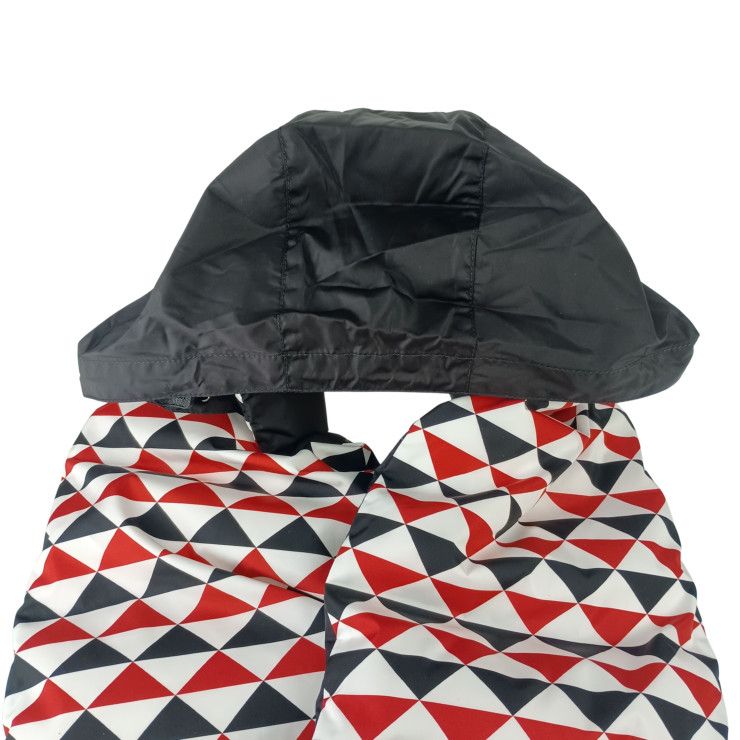 Prada Scarf Nylon Padded Scarf Black White Red