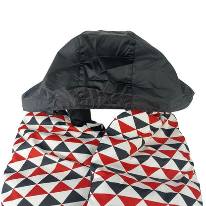 Prada Scarf Nylon Padded Scarf Black White Red