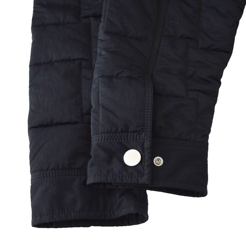 Bottega Veneta Nylon Jacket Top with Collar Intrecciato Knit Front Button L