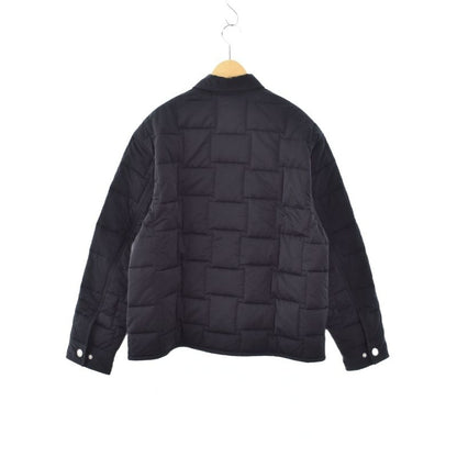Bottega Veneta Nylon Jacket Top with Collar Intrecciato Knit Front Button L
