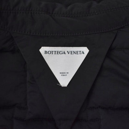 Bottega Veneta Nylon Jacket Top with Collar Intrecciato Knit Front Button L