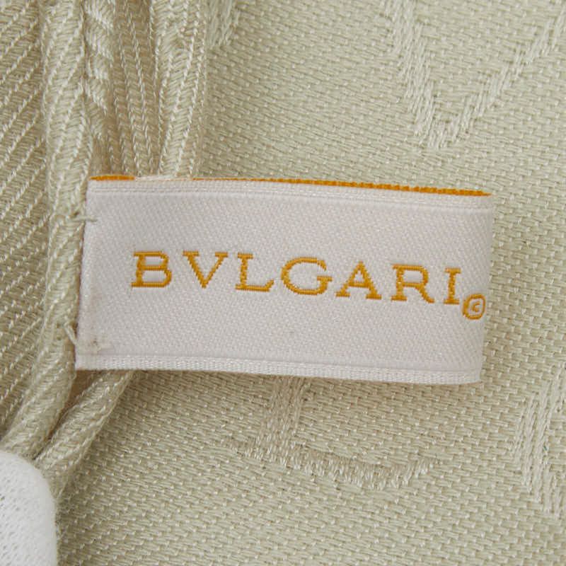Bvlgari Logomania Grey Beige Silk Wool