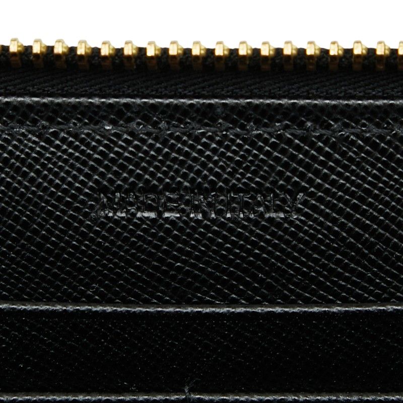 Prada Zip Around Wallet Black