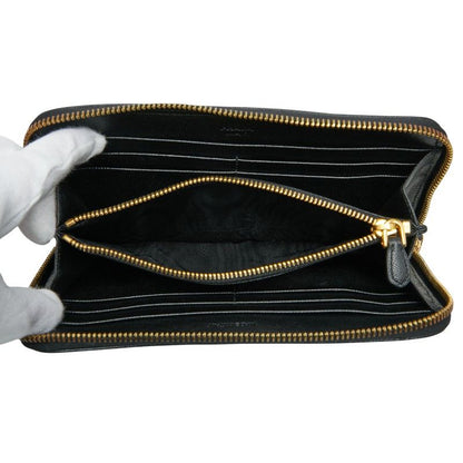 Prada Zip Around Wallet Black