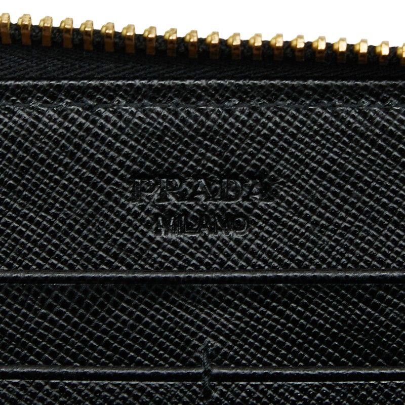 Prada Zip Around Wallet Black