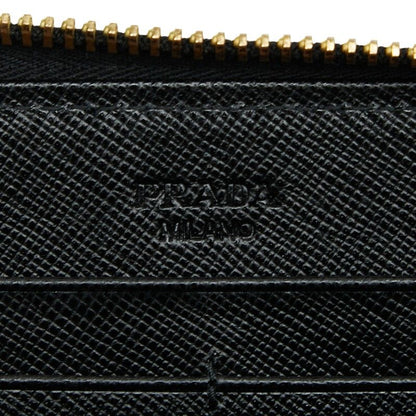 Prada Zip Around Wallet Black