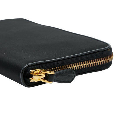 Prada Zip Around Wallet Black