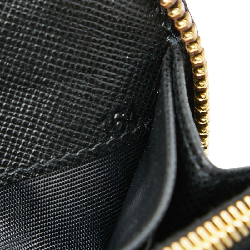 Prada Zip Around Wallet Black