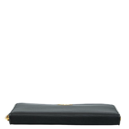 Prada Zip Around Wallet Black