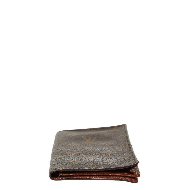 Louis Vuitton Monogram Card Holder Cles Billfold Wallet Brown