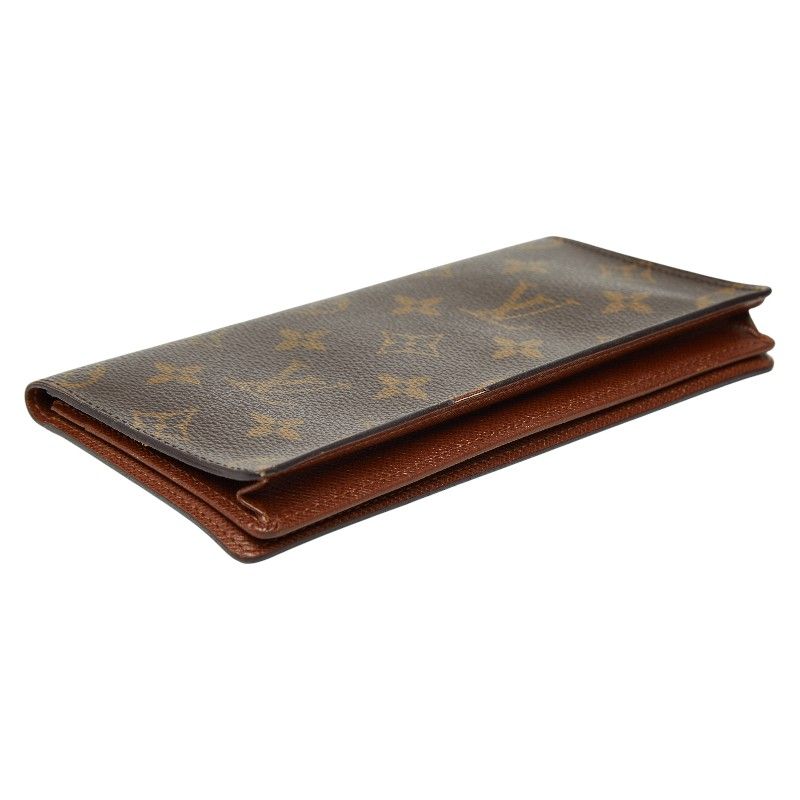 Louis Vuitton Monogram Card Holder Cles Billfold Wallet Brown