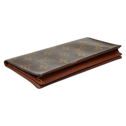 Louis Vuitton Monogram Card Holder Cles Billfold Wallet Brown