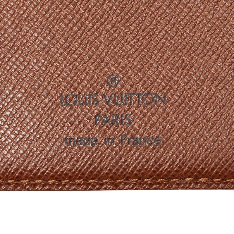 Louis Vuitton Monogram Card Holder Cles Billfold Wallet Brown