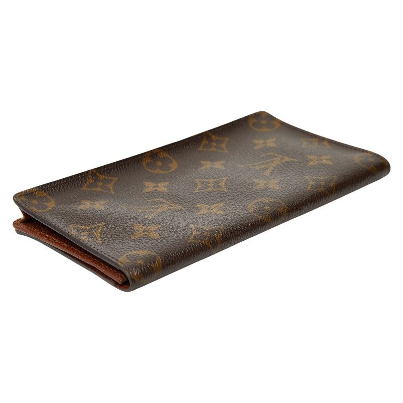Louis Vuitton Monogram Card Holder Cles Billfold Wallet Brown