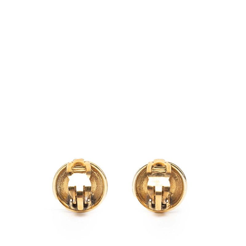 Chanel CC Logo Round Gold Plated