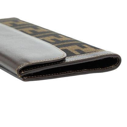 Fendi Zucca 088 Brown Canvas Leather