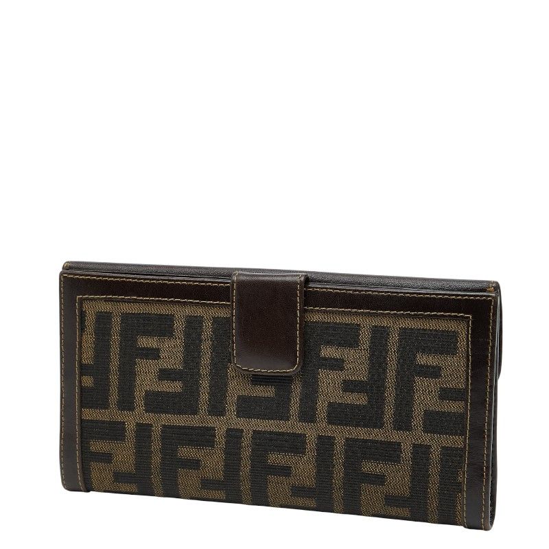 Fendi Zucca 088 Brown Canvas Leather