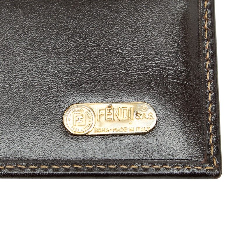 Fendi Zucca 088 Brown Canvas Leather
