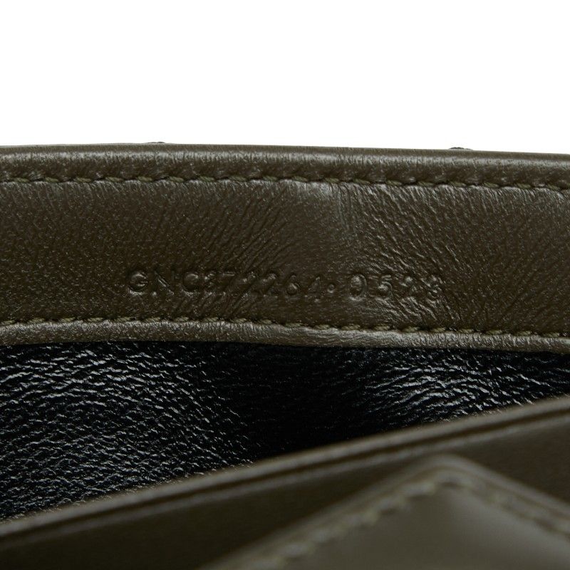 Saint Laurent Cassandra Stitch Khaki Leather