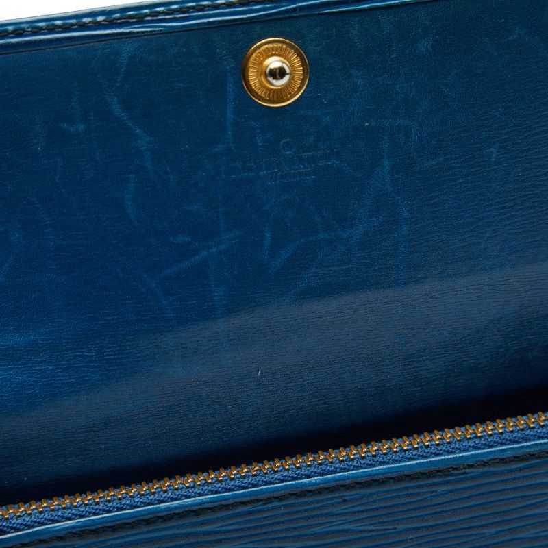 Louis Vuitton Epi Pochette Porte Monet Cles Toledo Blue Leather