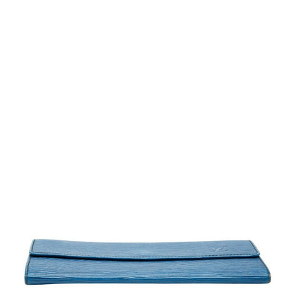 Louis Vuitton Epi Pochette Porte Monet Cles Toledo Blue Leather