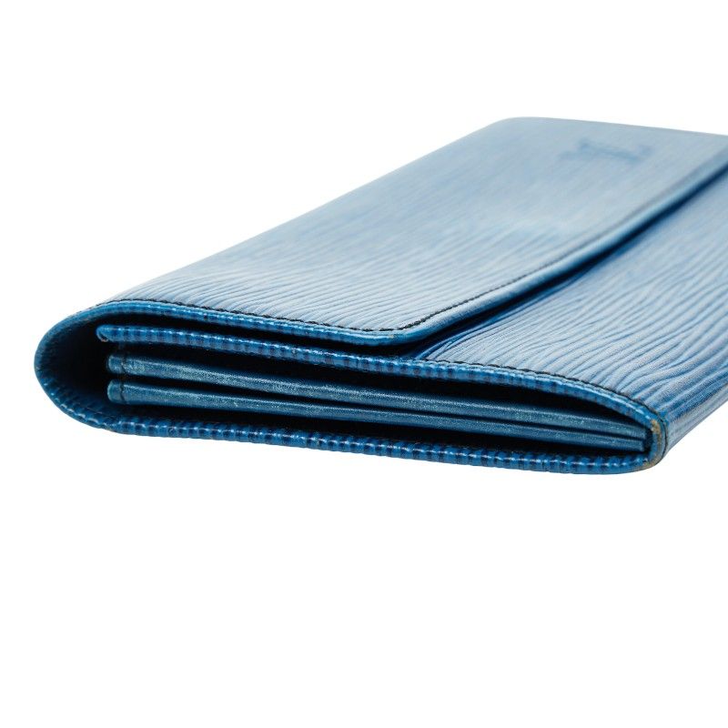 Louis Vuitton Epi Pochette Porte Monet Cles Toledo Blue Leather