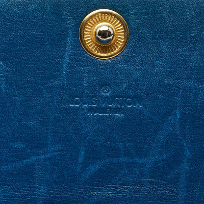 Louis Vuitton Epi Pochette Porte Monet Cles Toledo Blue Leather