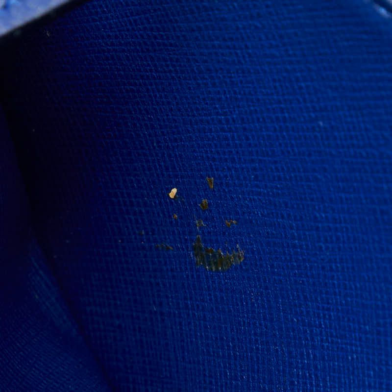 Versace Zip Around Wallet Blue Leather