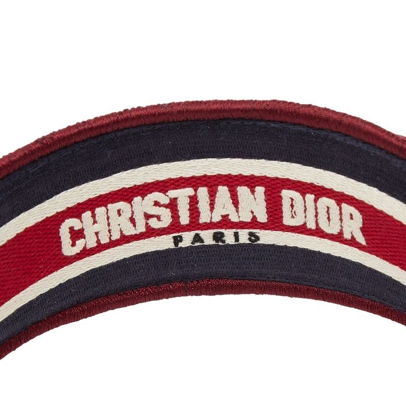 Dior Cannage Headband Hair Wine Red Velour