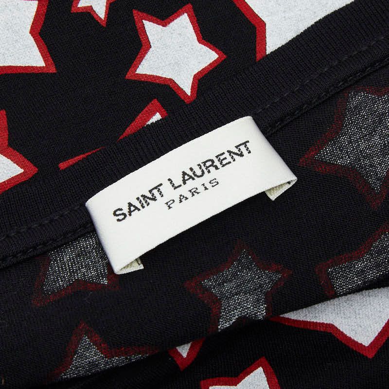 Saint Laurent Star T-Shirt M Black Multicolor Cotton