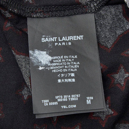 Saint Laurent Star T-Shirt M Black Multicolor Cotton