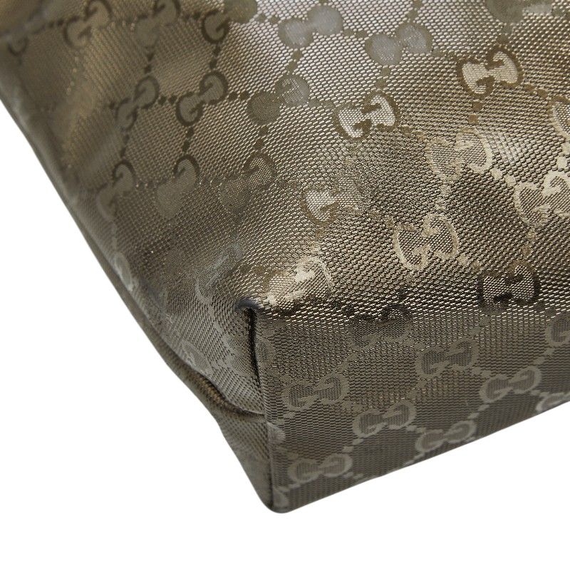 Gucci GG Supreme Tote Gold Leather