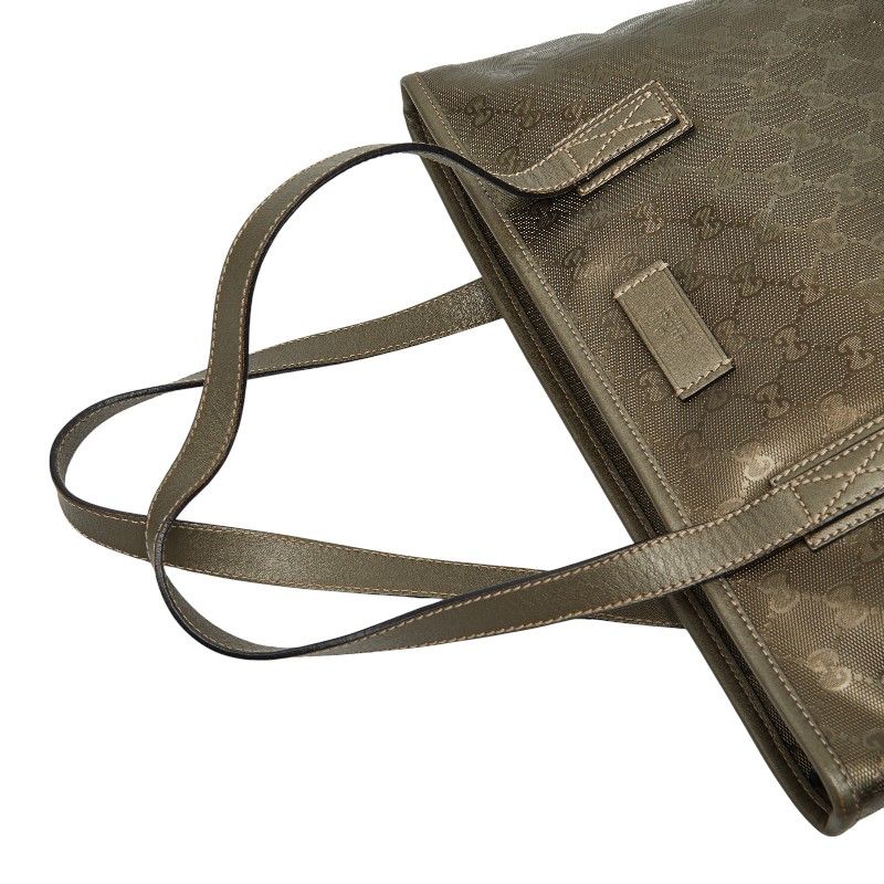 Gucci GG Supreme Tote Gold Leather